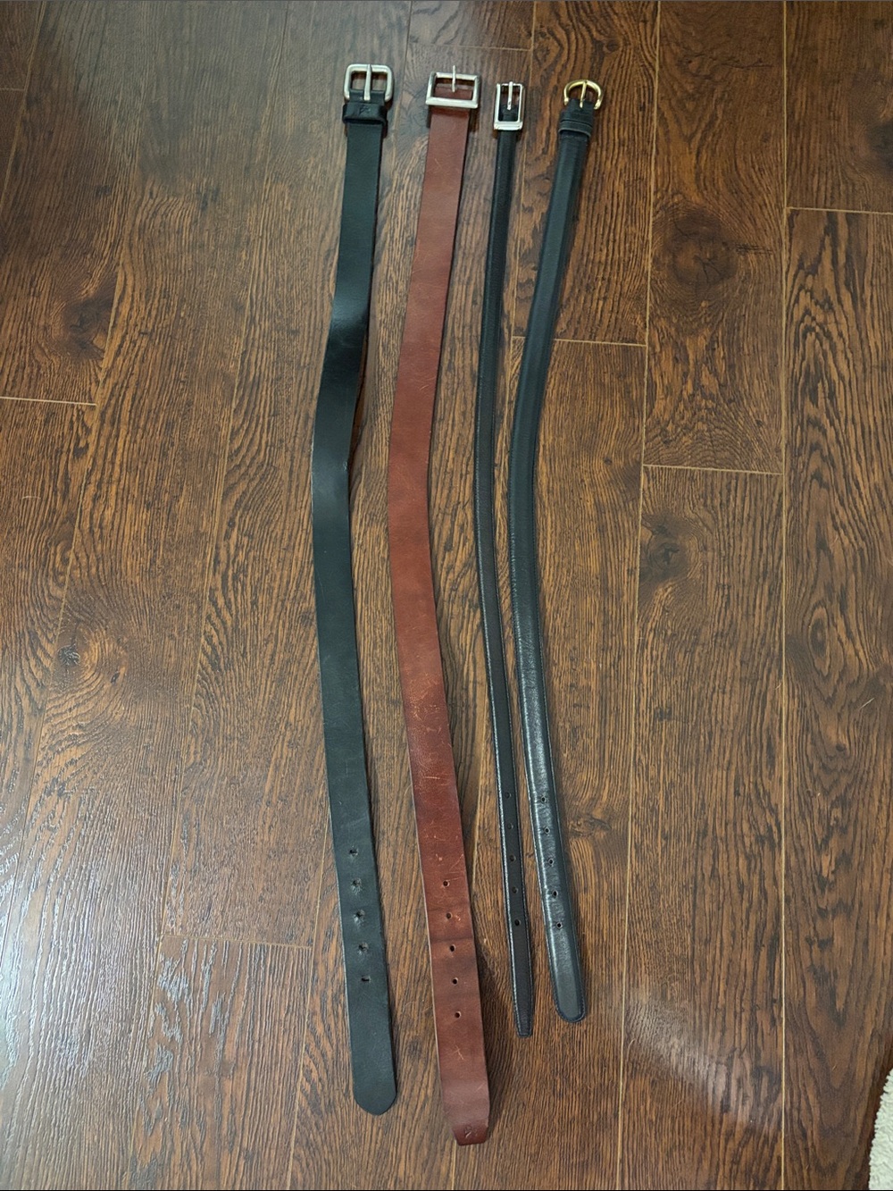 Leather Belts Set of 4 COACH, CK & FOSSIL